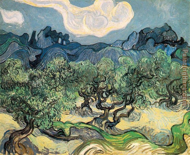 The Olive Trees painting - Vincent van Gogh The Olive Trees art painting